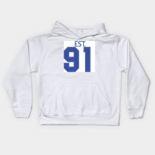 Est. 91 blue Kids Hoodie